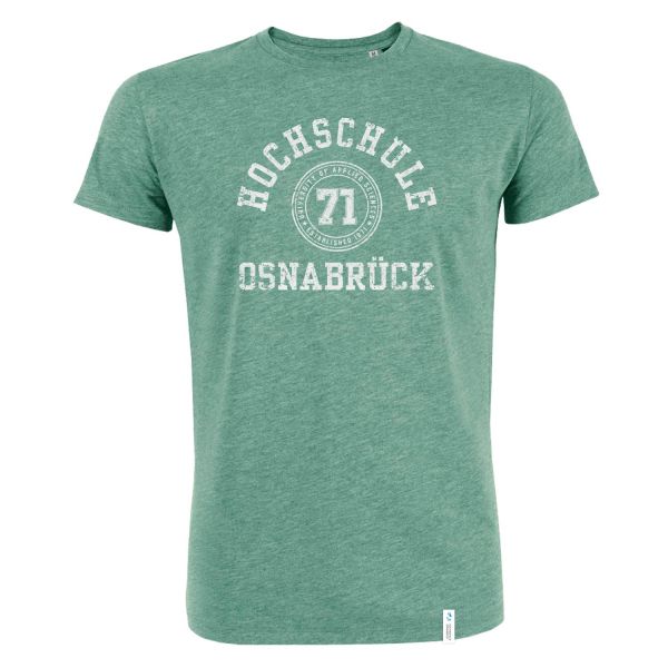 Herren Organic T-Shirt, heather green, college