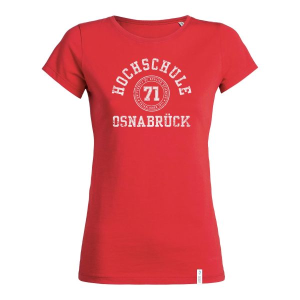 Damen Organic T-Shirt, hibiscus, college