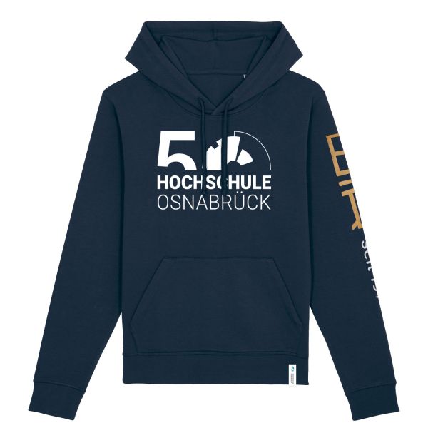 Unisex Organic Hooded Sweatshirt, navy, jubiläum