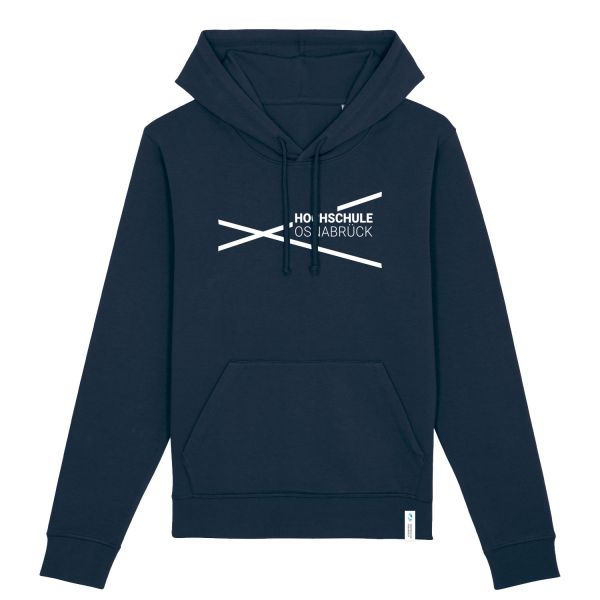 Unisex Organic Hooded Sweatshirt, navy, modern