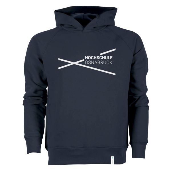 Herren Organic Hooded Sweatshirt, navy, modern