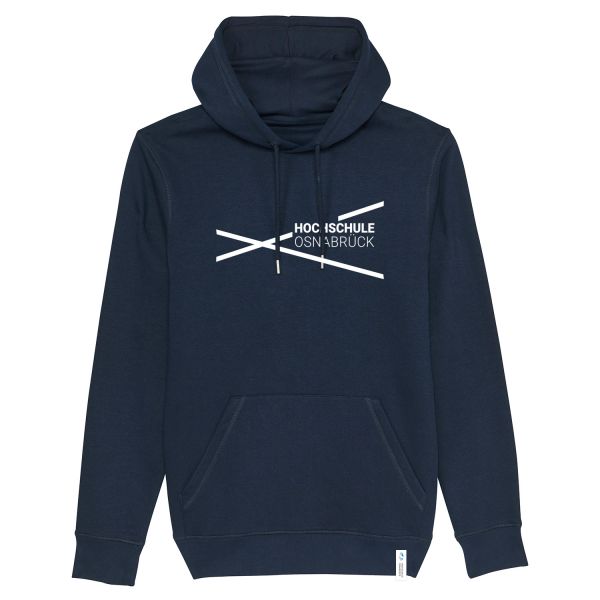 Unisex Organic Hooded Sweatshirt, navy, modern
